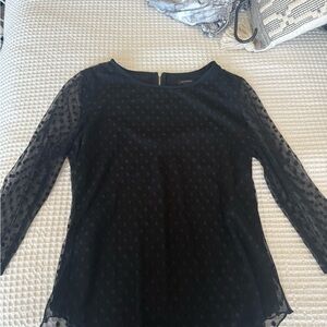 Ann Taylor Black Polka Dot Blouse